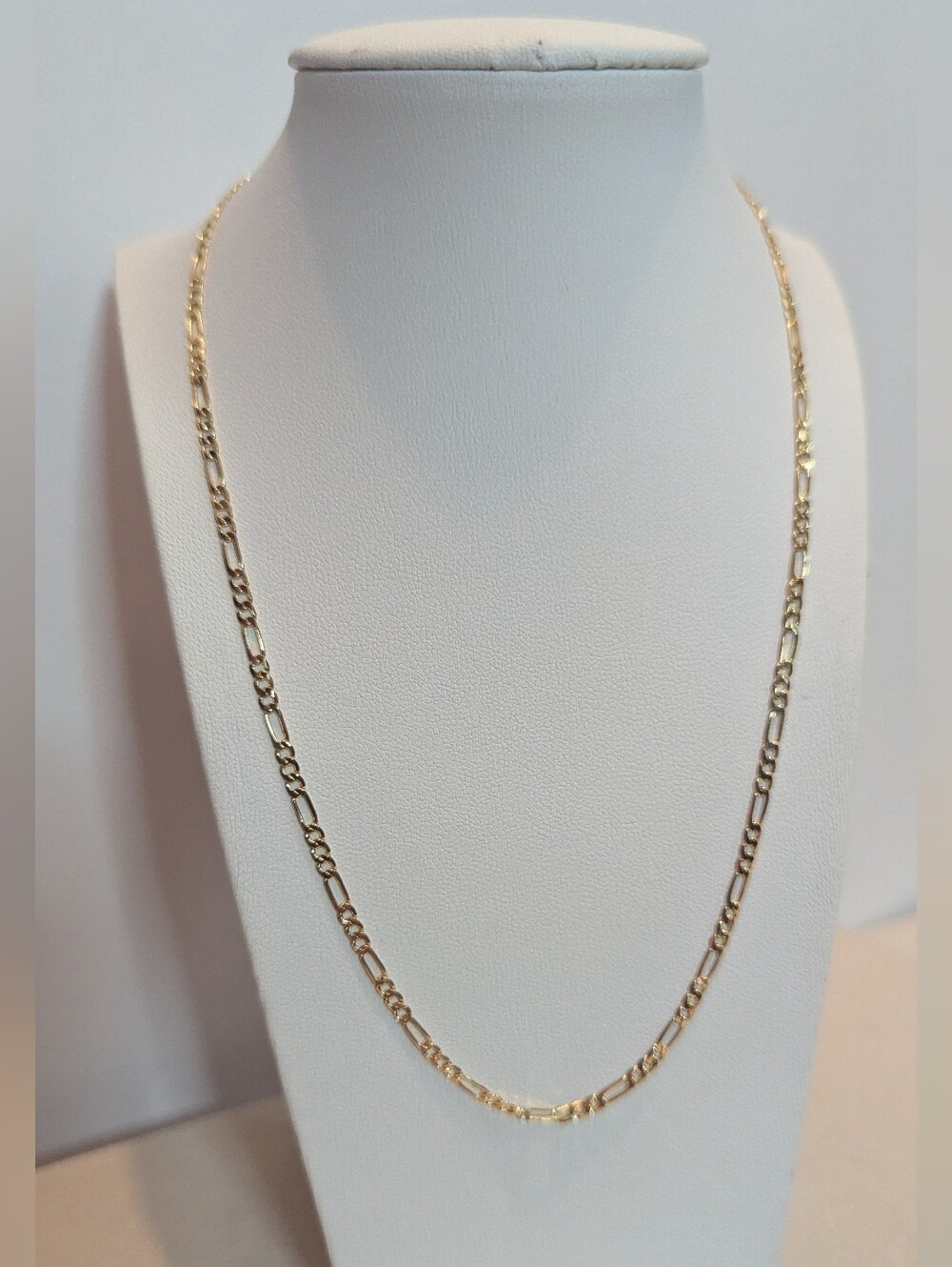 18 Kt Brazilian Gold Filled Figaro 16"  Chain Necklace W072126-05